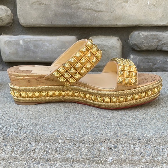 Christian Louboutin Ecu Gold 60mm EUC sz 41 - Picture 4 of 15